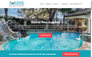Boerne Pool Supplies website