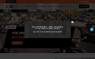 Core Athletic Club website