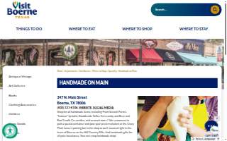 Handmade on Main website