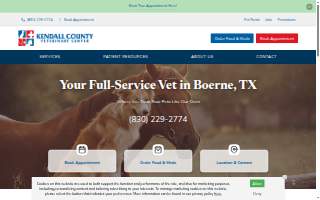 Kendall County Veterinary Center website
