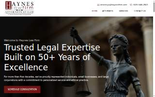 Haynes Law Firm PC website