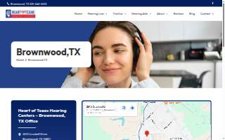 Heart of Texas Hearing Centers website