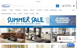 Pierce Furniture Gallery website