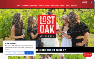Lost Oak Winery website