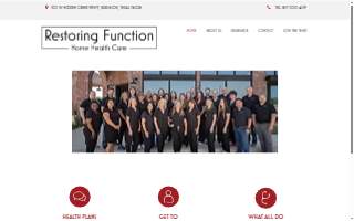 Restoring Function Home Health Care website