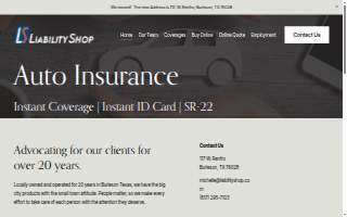 The Liability Shop website