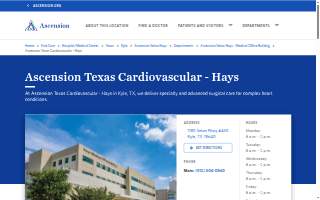 Ascension Texas Cardiovascular - Hays website