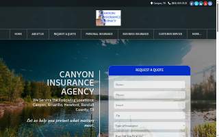 Canyon Insurance Agency website
