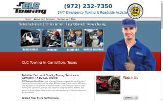 CLC Towing Carrollton website