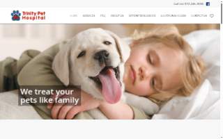 Trinity Pet Hospital website