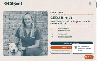 CityVet | Cedar Hill Veterinary Clinic & Urgent Care website