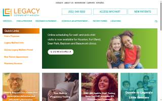 Legacy Health and Wellness Clinic of Cedar Hill website