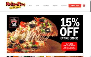 MrJims.Pizza of Cedar Hill website