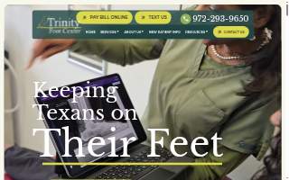 Trinity Foot Center, PC website
