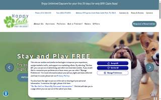 Happy Tails Pet Resort website