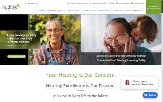 Audible Hearing Centers website