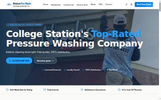 Brazos Pro Wash website
