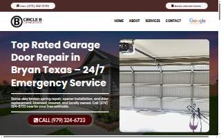 Circle B Garage Door of College Station website