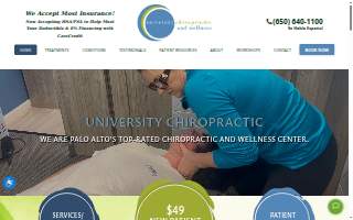 University Chiropractic website