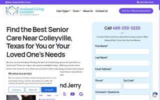 Assisted Living Locators West Dallas and Mid-Cities website