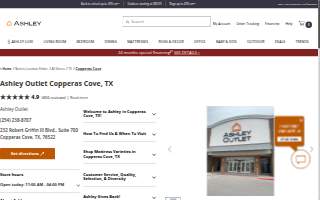 Ashley Outlet of Copperas Cove website