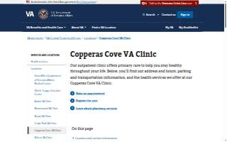 Copperas Cove VA Clinic website