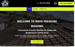 Mayo Pressure Washing of Copperas Cove website