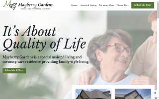 Mayberry Gardens Assisted Living and Memory Care Homes website