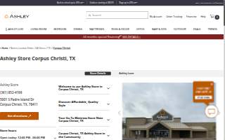 Ashley Store of Corpus Christi website