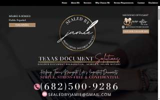 Sealed By Jamie -Notary Services website