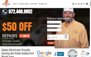 4G Electrician, LLC - Lake Dallas website