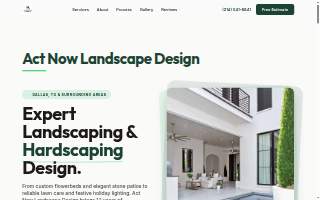 Act Now Landscape Design website