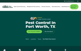 Alta Pest Control of Dallas website