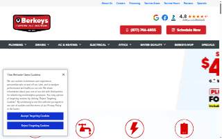 Berkeys Plumbing, A/C & Electrical of Frisco website