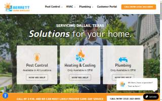 Berrett Home Services of Dallas website