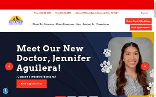 Buckner Animal Clinic website