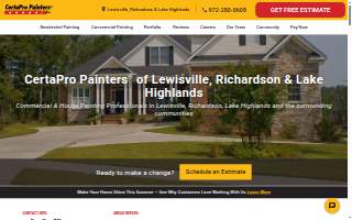 CertaPro Painters of Lewisville, Richardson & Lake Highlands website