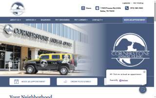 Cornerstone Animal Clinic website