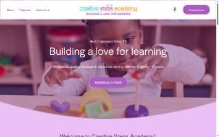 Creative Steps Academy website