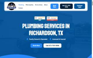 Dean’s Plumbing website
