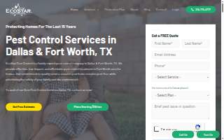 EcoStar Pest Control: Pest Control Near Dallas & Carrollton website