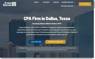 Evans Sternau CPA - CPA Firm in Dallas, Texas website