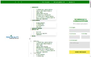 High Quality Landscape Services website