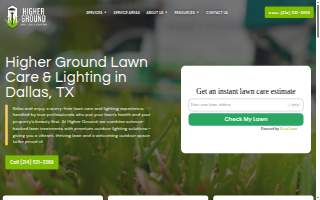 Higher Ground Lawn Care & Landscape Lighting website