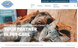 Lakewood Veterinary Center website