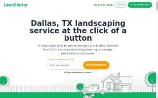 LawnStarter - Dallas Landscaping website