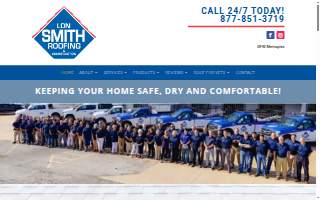 Lon Smith Roofing website