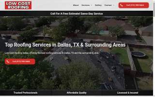 Low Cost Roofing Dallas website