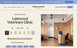 Modern Animal Lakewood website
