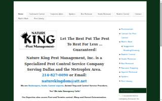 Nature King Pest Management website